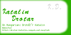 katalin drotar business card